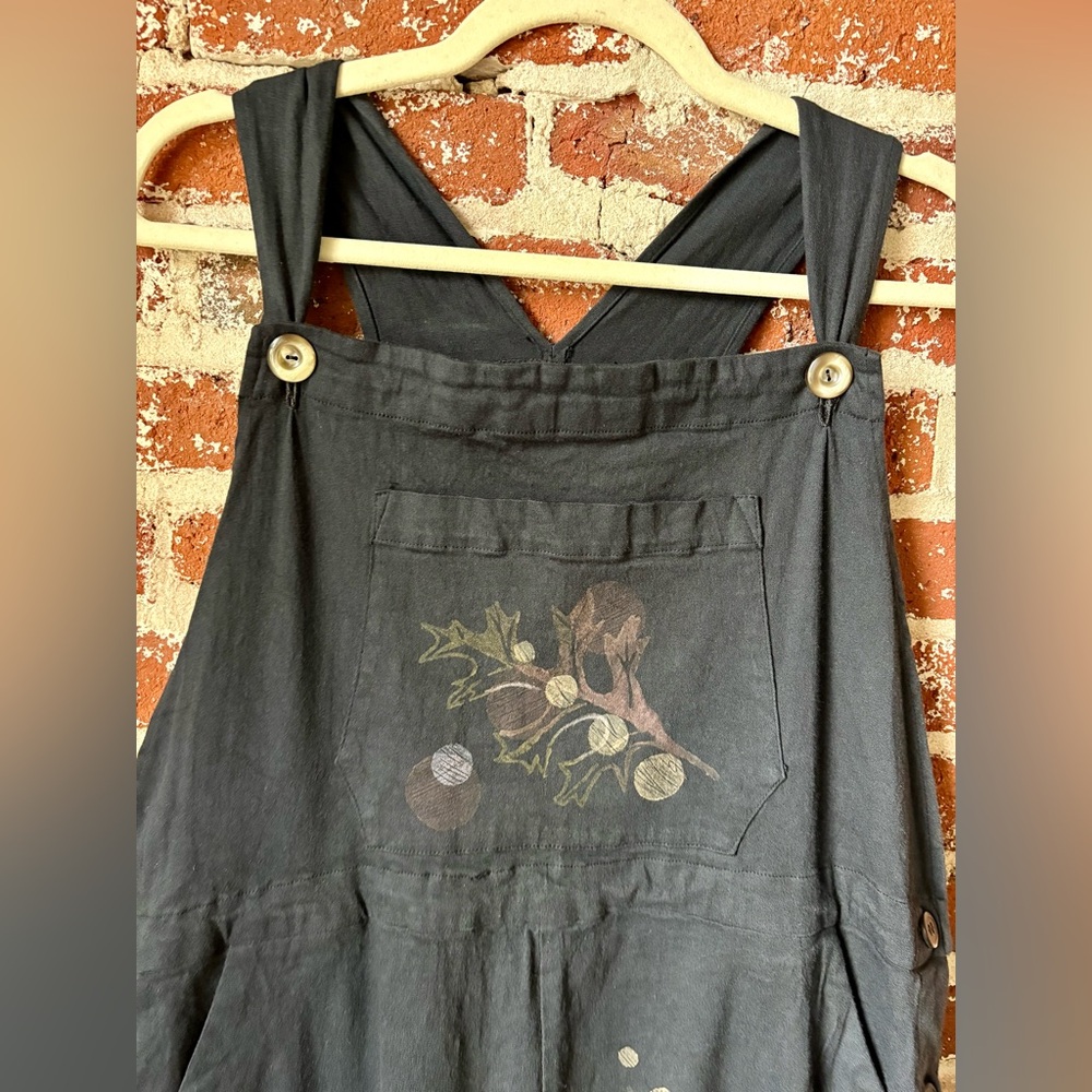 90s Blue Fish Hand Painted Dress by Jennifer Barclay - Picture 4 of 10